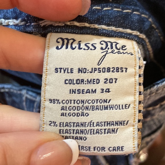 Miss Me Studded Angel Wings Flap Pocket Jeans Bootcut size 31 - Picture 8 of 8
